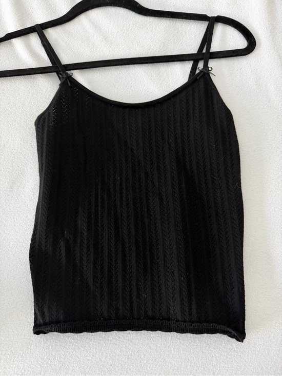 Wilfred Tops - Wilfred Black Knit Spaghetti-Strap Tank Top